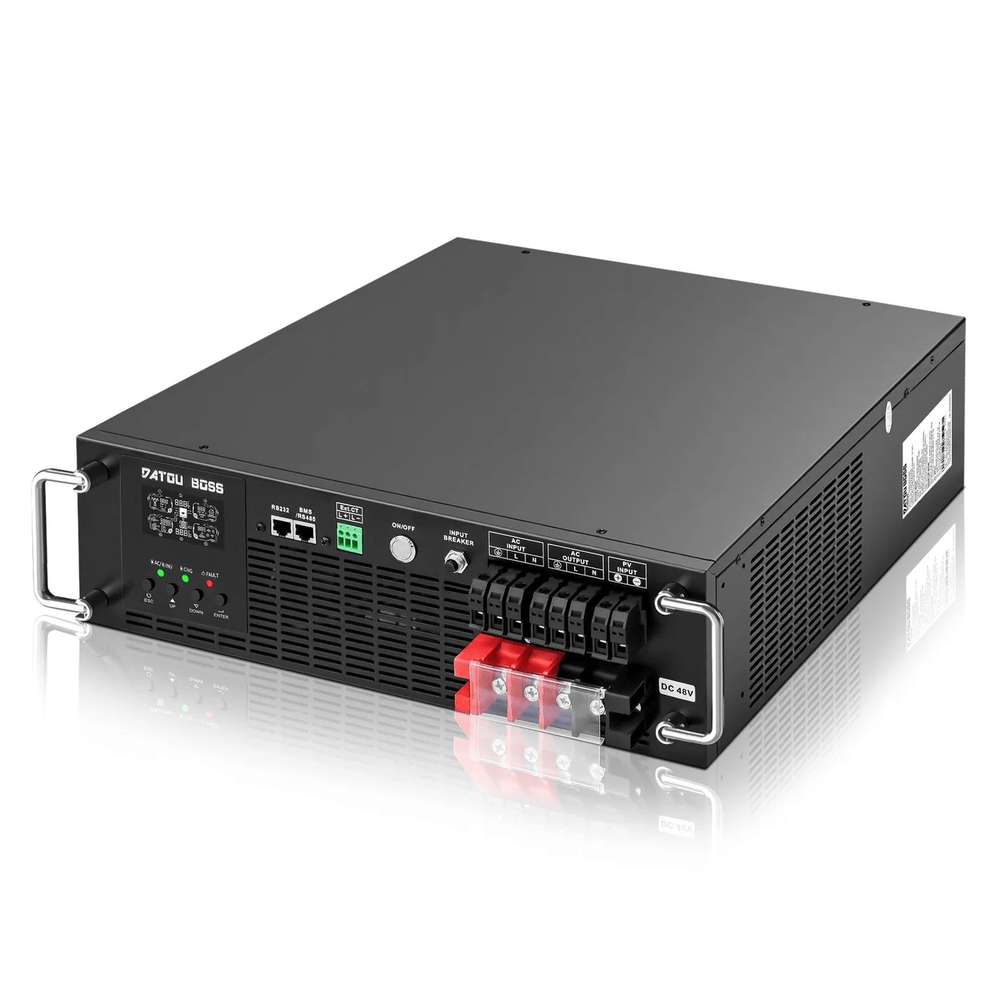 DATOUBOSS 6200W Pure Sine Wave Solar Hybrid Inverter, 48VDC to 230VAC, 120A MPPT, 8500W PV Input, 3U Rack Mount, Built-in UPS Function, Battery-Free Operation, 27A PV Input, BMS Communication, Anti-Backflow Protection, Off-Grid & Grid-Connected Compatible - Xdatou | Rechargeable Lifepo4 Batteries Voltage Converters Inverter Main image