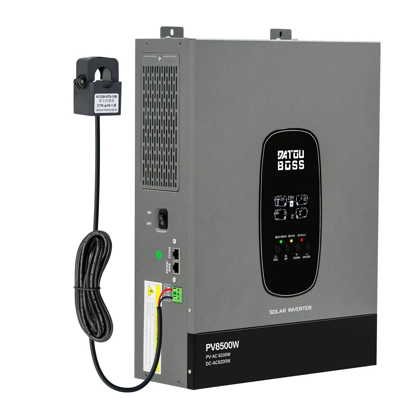 DATOUBOSS 6200W Solar Hybrid Inverter 48V to 230V, Pure Sine Wave, 120A MPPT, for Off-grid System - Xdatou | Rechargeable Lifepo4 Batteries Voltage Converters Inverter