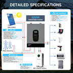 DATOUBOSS 6200W Solar Hybrid Inverter 48VDC to 230VAC, Pure Sine Wave, 120A MPPT, 8500W PV Input, Battery - Free Operation, BMS Protection, 27A PV Input, Lightning & Anti - Backflow Protection(Compatible with WiFi 04) - Xdatou | Rechargeable Lifepo4 Batteries Voltage Converters Inverter