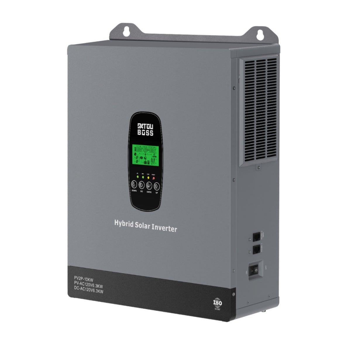 DATOUBOSS 6300W 48V Hybrid Solar Inverter, Dual MPPT 10kW PV Input, 120A High-Current Charging, Off‑Grid/Grid‑Tied/UPS 3‑in‑1, Supports Battery‑Free Operation, with HD LCD Display & Filter, Backup Power for Home/RV/Yacht/Agriculture - Xdatou | Rechargeable Lifepo4 Batteries Voltage Converters Inverter