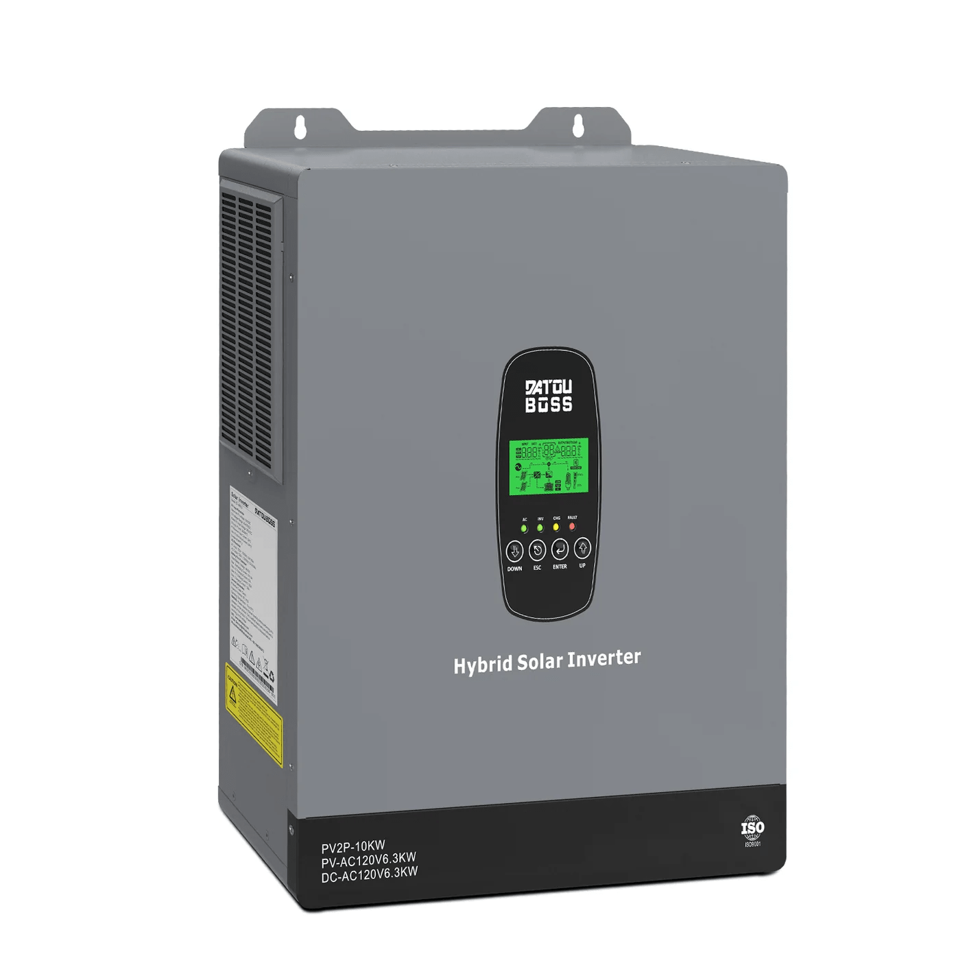 DATOUBOSS 6300W 48V Hybrid Solar Inverter, Dual MPPT 10kW PV Input, 120A High-Current Charging, Off‑Grid/Grid‑Tied/UPS 3‑in‑1, Supports Battery‑Free Operation, with HD LCD Display & Filter, Backup Power for Home/RV/Yacht/Agriculture - Xdatou | Rechargeable Lifepo4 Batteries Voltage Converters Inverter