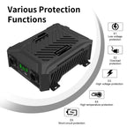 DATOUBOSS Universal Double Voltage Converter 1200W/2000W Pure Sine Wave Inverter, 12V/24V to 230V AC Voltage Converter, Peak Power 2300W/4000W Peak Power, with Intelligent Detection System & LCD Display & 2 EU Socket - Xdatou | Rechargeable Lifepo4 Batteries Voltage Converters Inverter
