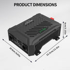 DATOUBOSS Universal Double Voltage Converter 2000W Pure Sine Wave Inverter, 12V/24V to 230V AC Voltage Converter, Peak Power 4000W Peak Power, with Intelligent Detection System & LCD Display & 2 EU Socket - Xdatou | Rechargeable Lifepo4 Batteries Voltage Converters Inverter
