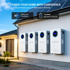 GRNPVRE 51.2V 100Ah LiFePO4 Wall-Mounted Battery, 5.12kWh, 100A BMS, for Home Energy Storage - Xdatou | Rechargeable Lifepo4 Batteries Voltage Converters Inverter