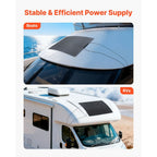 Flexible Solar Panel 100W 23% Efficiency, 100W Semi-Flexible Bendable, with MC4 Output, IP67 Waterproof for Marine RV Car Cabin Curved Surfaces