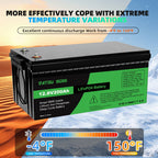 DATOUBOSS 12V 200Ah LiFePO4 Battery with 200A BMS Deep Cycle + 3000W Pure Sine Wave Inverter with 6000W Peak Power, Intelligent Detection & LCD Display, 2 EU Sockets for Off-Grid Living, RV Adventures, Solar Systems, and Emergency Power Solutions