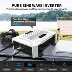 MFUZOP 3500W Pure Sine Wave Inverter  24V to 230V AC, Peak Power 7000W, LCD Display & 2 EU Socket