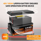 MFUZOP 48V 100Ah LiFePO4 Battery, 200A BMS, 6000+ Cycles for Solar Systems, energy storage - Xdatou | Rechargeable Lifepo4 Batteries Voltage Converters Inverter