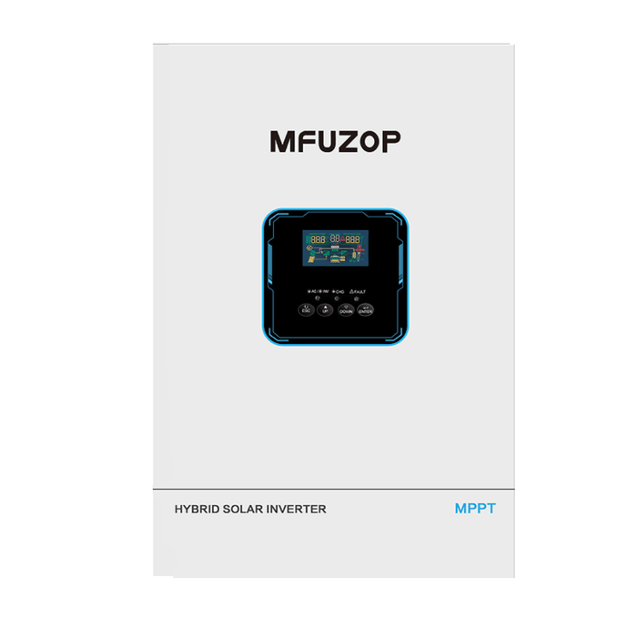 MFUZOP 5500W 48V to 110V Hybrid Solar Inverter, 100V-120V Adjustable Output, Off-Grid/Grid-Tied/Hybrid Modes, 50Hz/60Hz, 120A MPPT Solar Charge Controller(Compatible with WiFi 04)