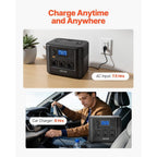 Portable Power Station, 1200W Solar Generator Power Station, 806Wh LiFePO4 Battery Backup with 9 Output Ports for Home Emergency, Outdoor Camping, RV Travel - Xdatou | Rechargeable Lifepo4 Batteries Voltage Converters Inverter