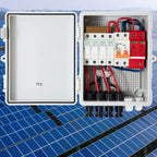 PV Combiner Box, 4 String, Solar Combiner Box, 63A Circuit Breaker, Lightning Arreste and Solar Connector, for On / Off Grid Solar Panel System, IP65 Waterproof 17 x 23 x 11 cm - Xdatou | Rechargeable Lifepo4 Batteries Voltage Converters Inverter